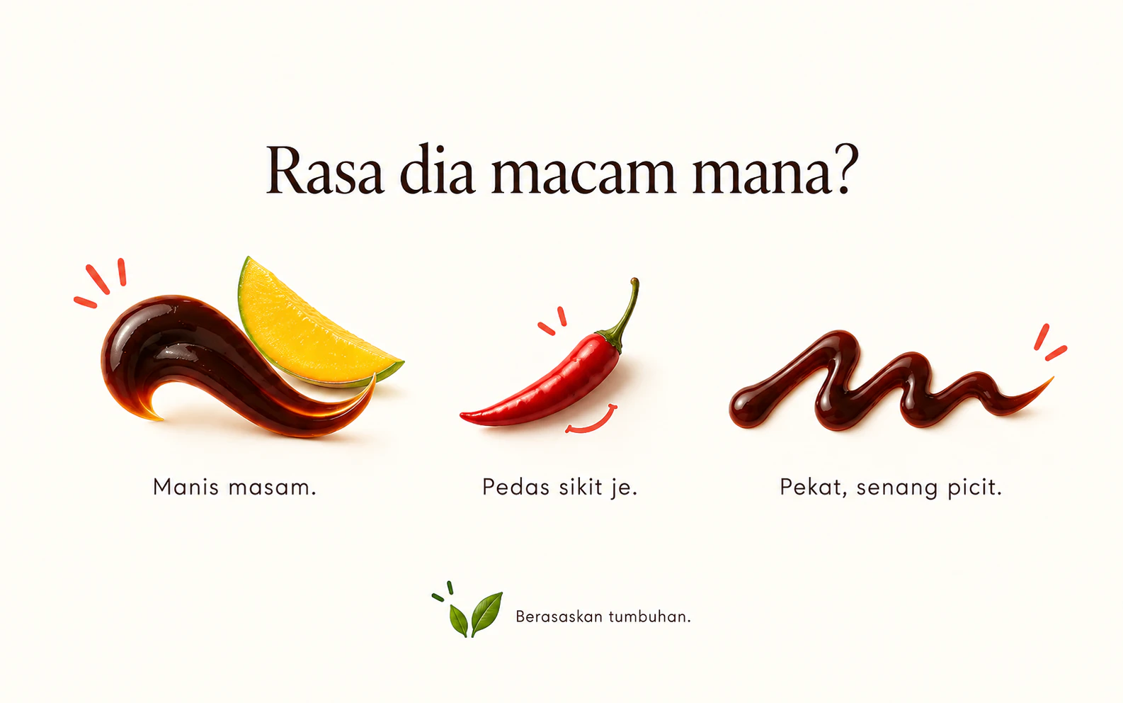 Mangga dengan sapuan sambal manis masam.